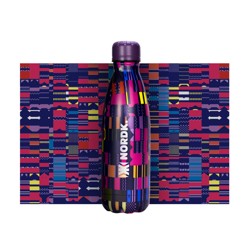 Garrafa Térmica Nordk Purple is The New Black Aço Inoxidável 500ml