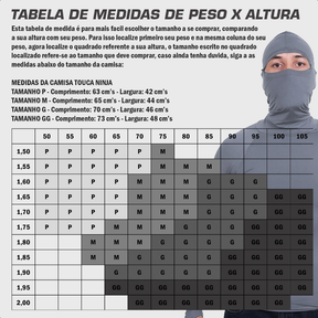 Kit 2 Segunda Pele Camisa Térmica Anti Frio Térmica Touca Ninja Frio Proteção Solar