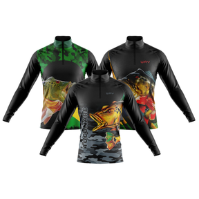 Kit 3 Camisas Masculino de Pesca Manga Longa com Proteção Solar UV Confortável