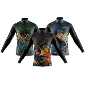 Kit 3 Camisas Masculino de Pesca Manga Longa com Proteção Solar UV Confortável