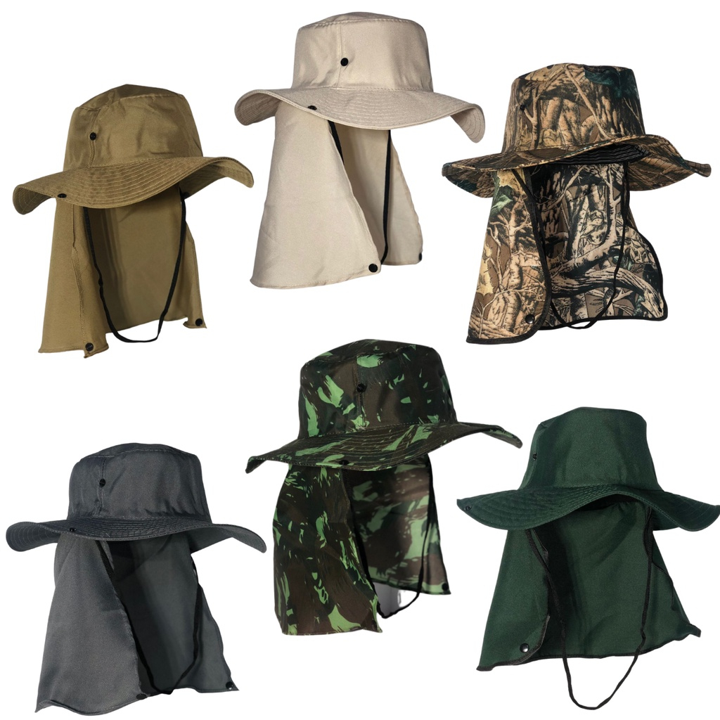 Chapéu Pescador Australiano Boné Pesca Proteção Pescoço Sol Chapéu Pescador Camping Australiano Proteção Nuca Pescoço