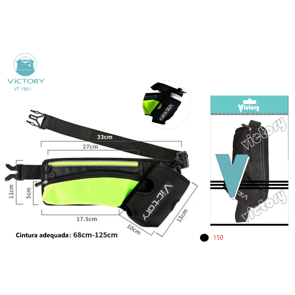 Bolsa de corrida à prova d'água com suporte para garrafa de água