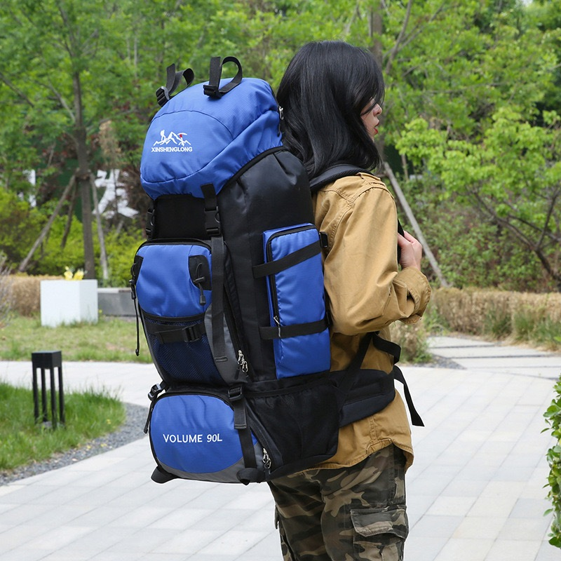 Mochila 90Litro Grande Camping Reforçada Impermeável Cargueira Trilha Viagem