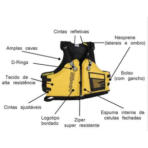Colete Flutuação Salva Vidas Brudden Náutica Tamanho G para caiaque canoas varias cores