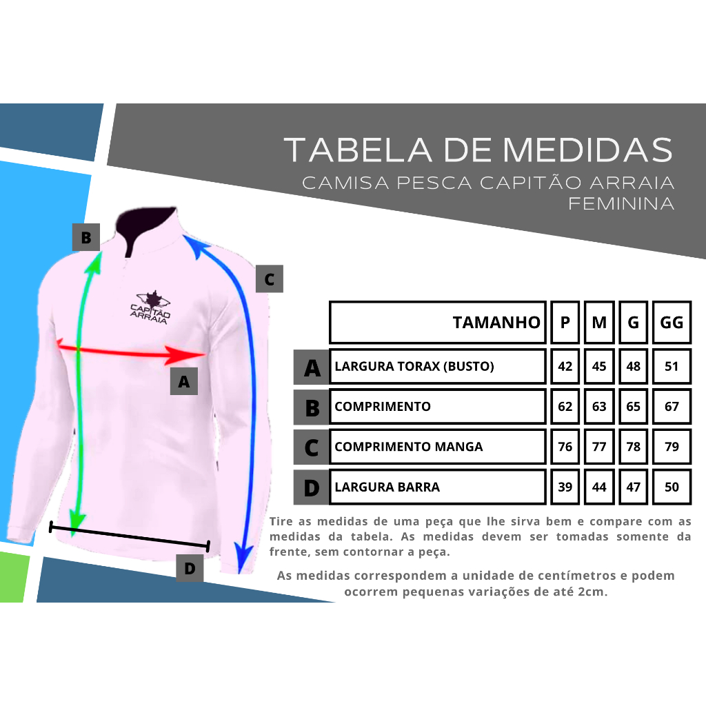 Camisa Pesca Blusa Pescaria Feminina Capitão Arraia Vários Modelos Proteção Uv50