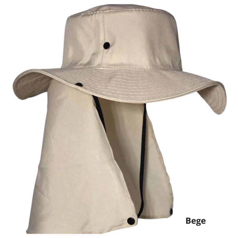 Chapéu Pescador Australiano Boné Pesca Proteção Pescoço Sol Chapéu Pescador