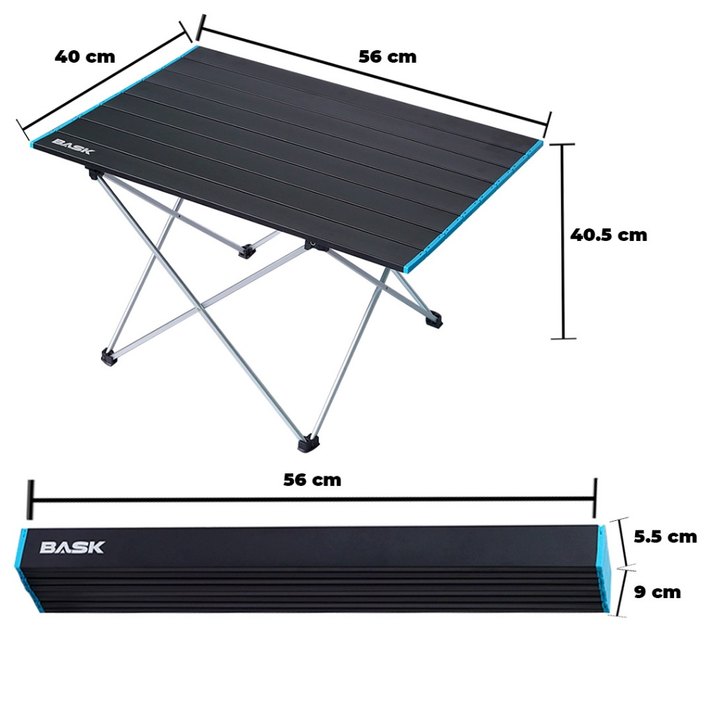 Mesa Dobrável Ultraleve para Uso Externo Alumínio Camping Piquenique Bask