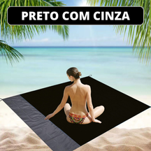 Tapete de Praia Impermeável 210 x 200 cm A Prova de D'água Para Piquenique Acampamento