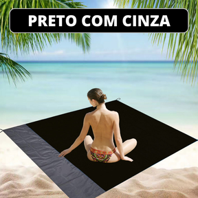 Tapete de Praia Impermeável 210 x 200 cm A Prova de D'água Para Piquenique Acampamento