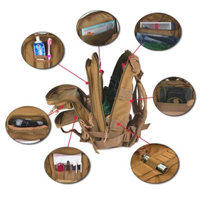 Mochila Assault Militar Tática Impermeável Camping Masculino Feminino Areia Bege