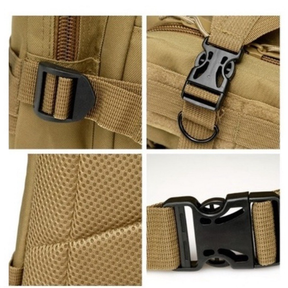 Mochila Assault Militar Tática Impermeável Camping Masculino Feminino Areia Bege