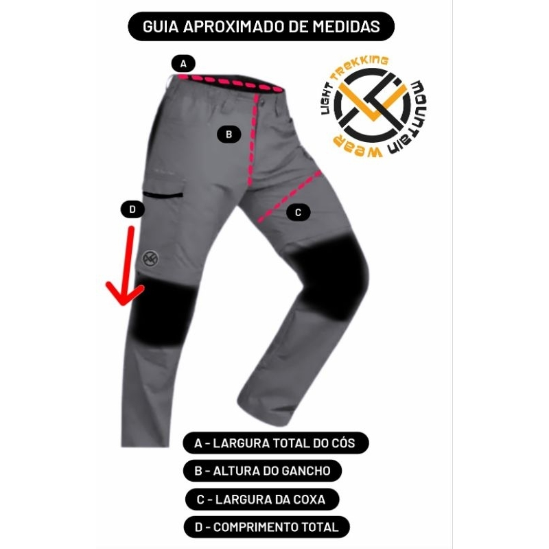 Calça bermuda masculina com Cordura Trail Light Trekking Bege