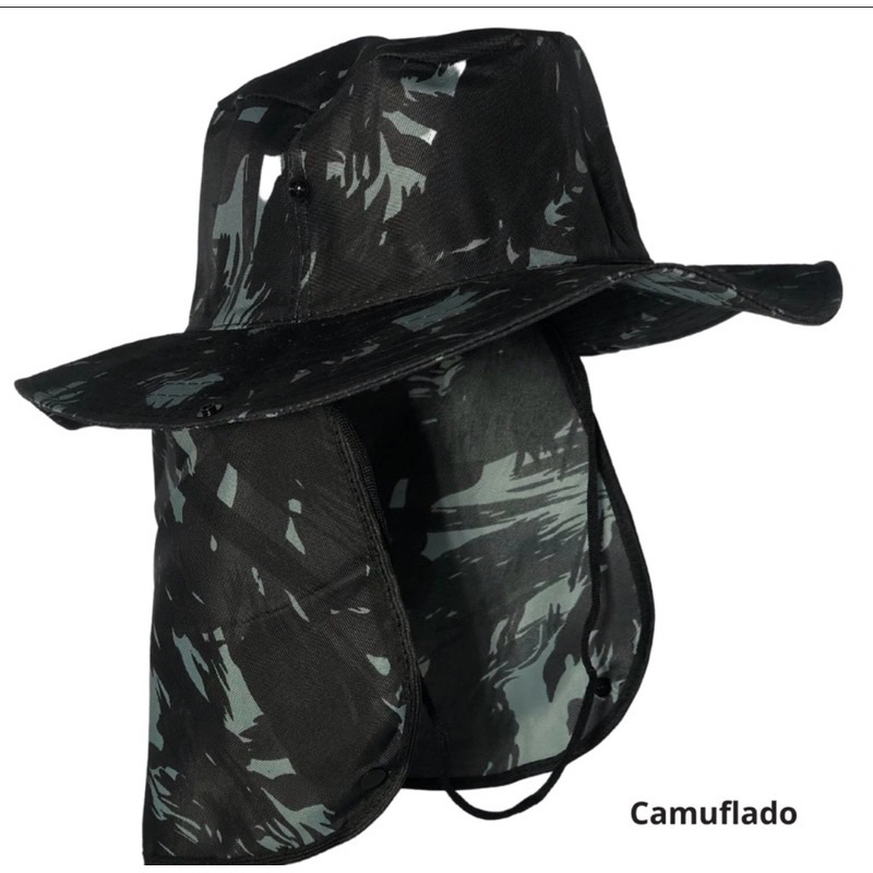 Chapéu Pescador Australiano Boné Pesca Proteção Pescoço Sol Chapéu Pescador