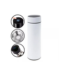 Garrafa Térmica Inox 500 Ml Com Medidor De Temperatura Ideal Para Viagens Escritório