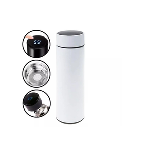 Garrafa Térmica Inox 500 Ml Com Medidor De Temperatura Ideal Para Viagens Escritório