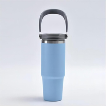 Garrafa Térmica 900ML Com Alça Flip Tumbl Aço Inoxidável Isolamento Térmico Com Canudo P/ Academia Trabalho Caminhada