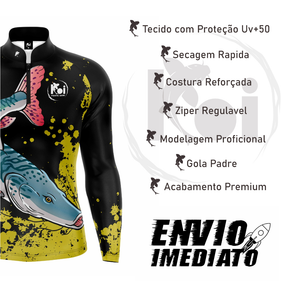 Kit 5 Camisetas Camisa Blusa Pesca Básica Com Proteção Solar Cores