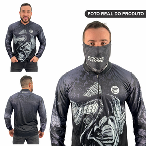 Kit Camisa Camiseta De Pesca + Bandana C/ Proteção Térmica Uv50 Dryfit