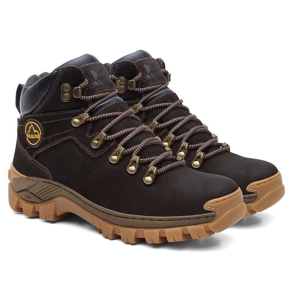 Bota Masculina Lançamento TOP Coturno Via Livre- N6 Com C.A