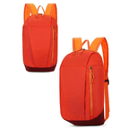Mochila de Trilha 10L Impermeável PatchWork Camping Viagem - Laranja Vibrante com Vermelho