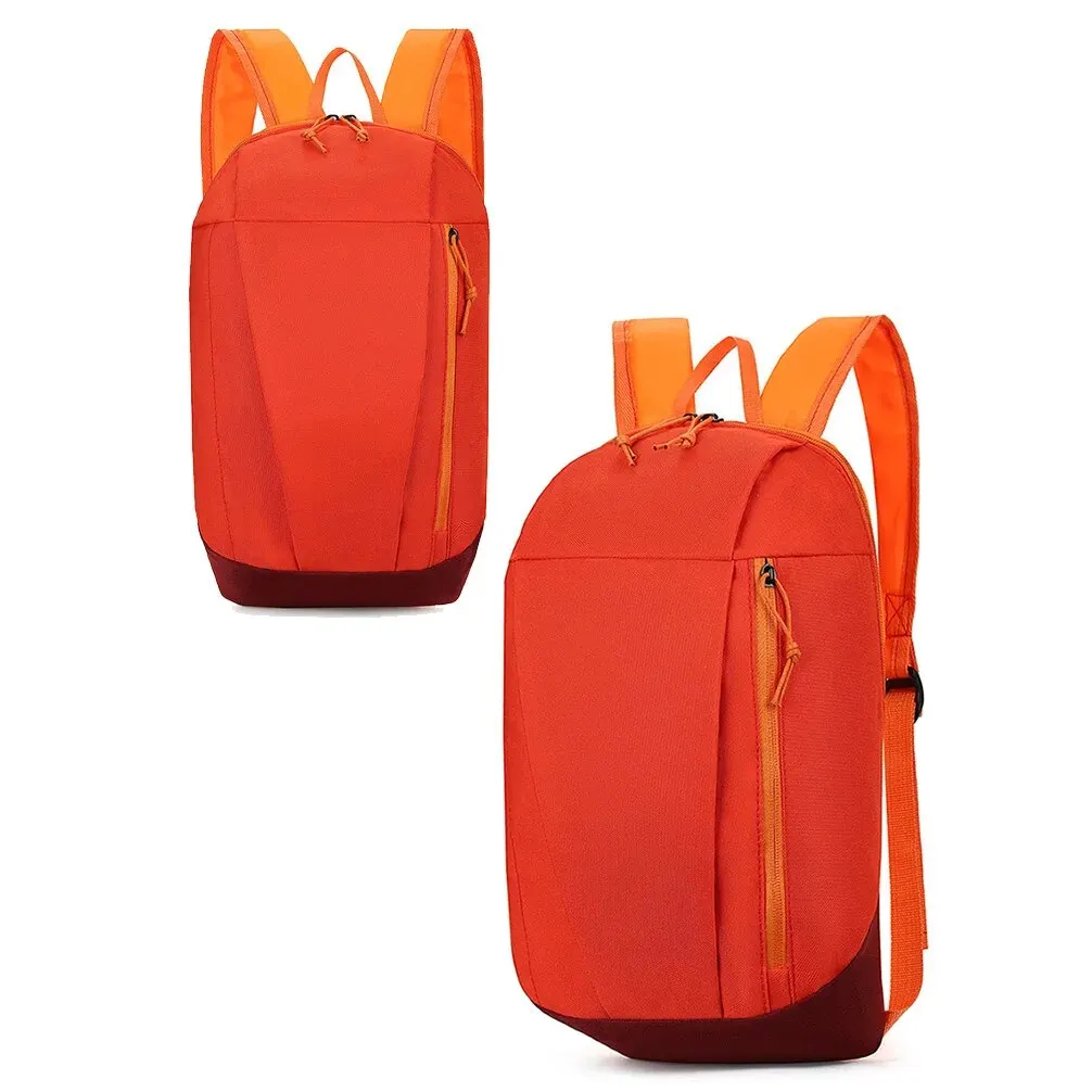 Mochila de Trilha 10L Impermeável PatchWork Camping Viagem - Laranja Vibrante com Vermelho