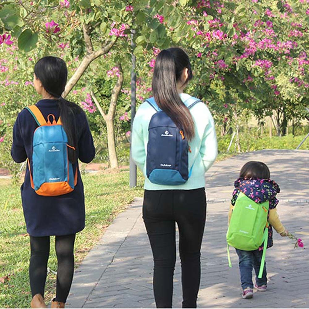 Mochila de Trilha 10L Impermeável PatchWork Camping Viagem - Laranja Vibrante com Vermelho