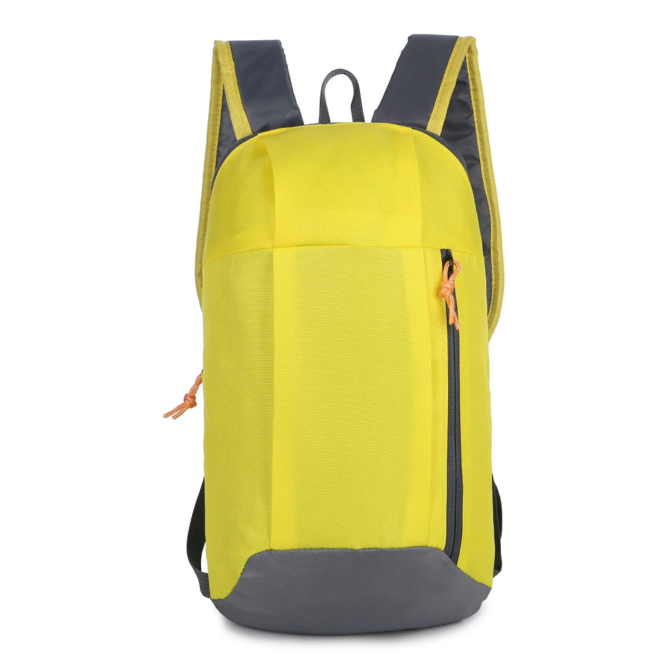 Mochila de Trilha 10L Impermeável PatchWork Camping Viagem - Laranja Vibrante com Vermelho