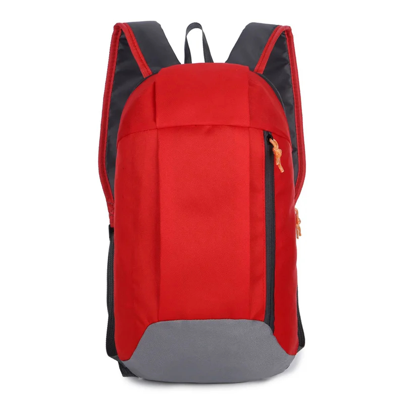 Mochila de Trilha 10L Impermeável PatchWork Camping Viagem - Laranja Vibrante com Vermelho