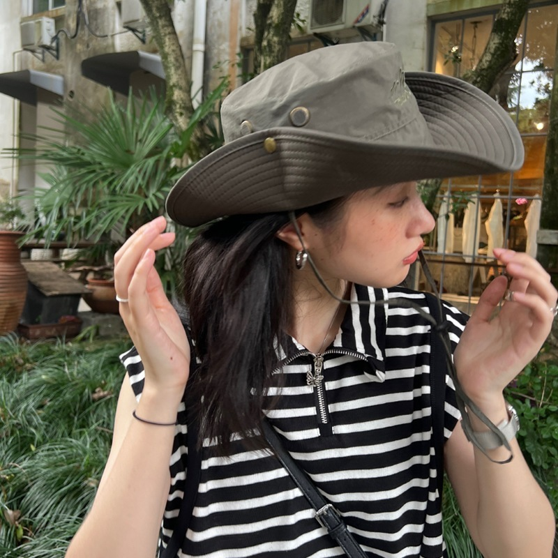 Chapéu Australiano Pescador Esportivo Camping Telado Respirável Pesca Aba Ajustável ref: MYK006