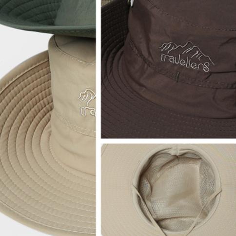 Chapéu Australiano Pescador Esportivo Camping Telado Respirável Pesca Aba Ajustável ref: MYK006