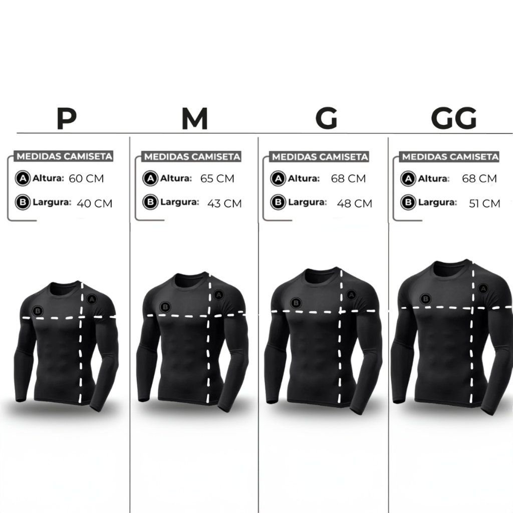 Camisa Camiseta Proteção Uv 50+ Solar Unissex Segunda Pele Frio e Calor Térmica Com Compressao