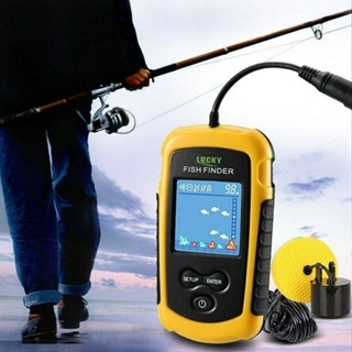 Localizador de Peixes Portátil Detector Com Fio De Profundidade