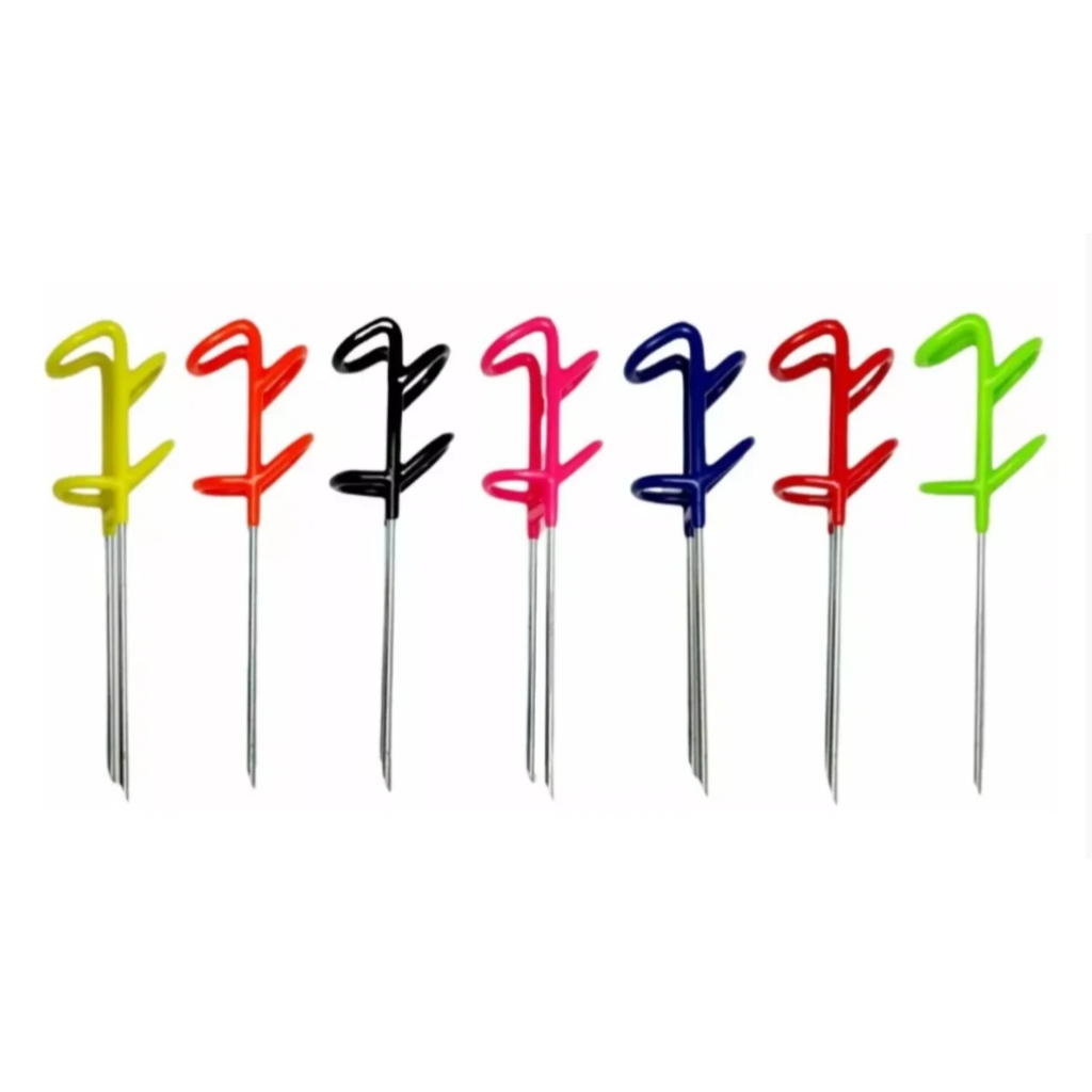 Suporte Para Vara de Pesca Emborrachado PiraTamba TambaPira P/ Pesqueiro Super Reforçado 36x10x06cm Diversas Cores Aço 1020 Suporte de Vara de Pesca