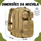 Mochila Assault Militar Tática Impermeável Camping Masculino Feminino Areia Bege