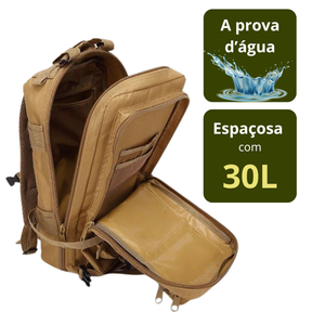 Mochila Assault Militar Tática Impermeável Camping Masculino Feminino Areia Bege