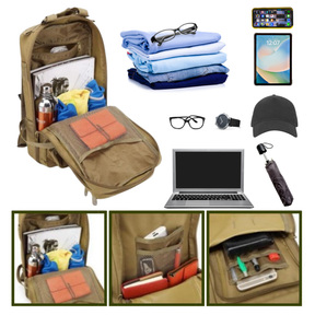 Mochila Assault Militar Tática Impermeável Camping Masculino Feminino Areia Bege