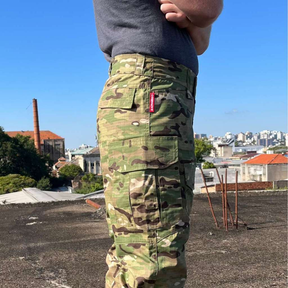 Calça Tática Masculina Militar Cargo Camuflado Multicam trilha Hiking Acampamento Pesca Farda Roupa