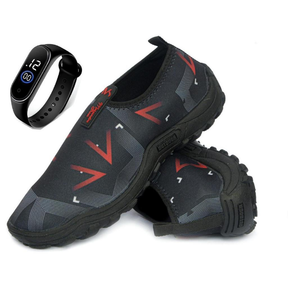 Sapatilha Aquatica Neoprene + Relógio digital Coleção Nova 2025 Antiderrapante