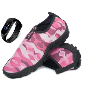Sapatilha Aquatica Neoprene + Relógio digital Coleção Nova 2025 Antiderrapante