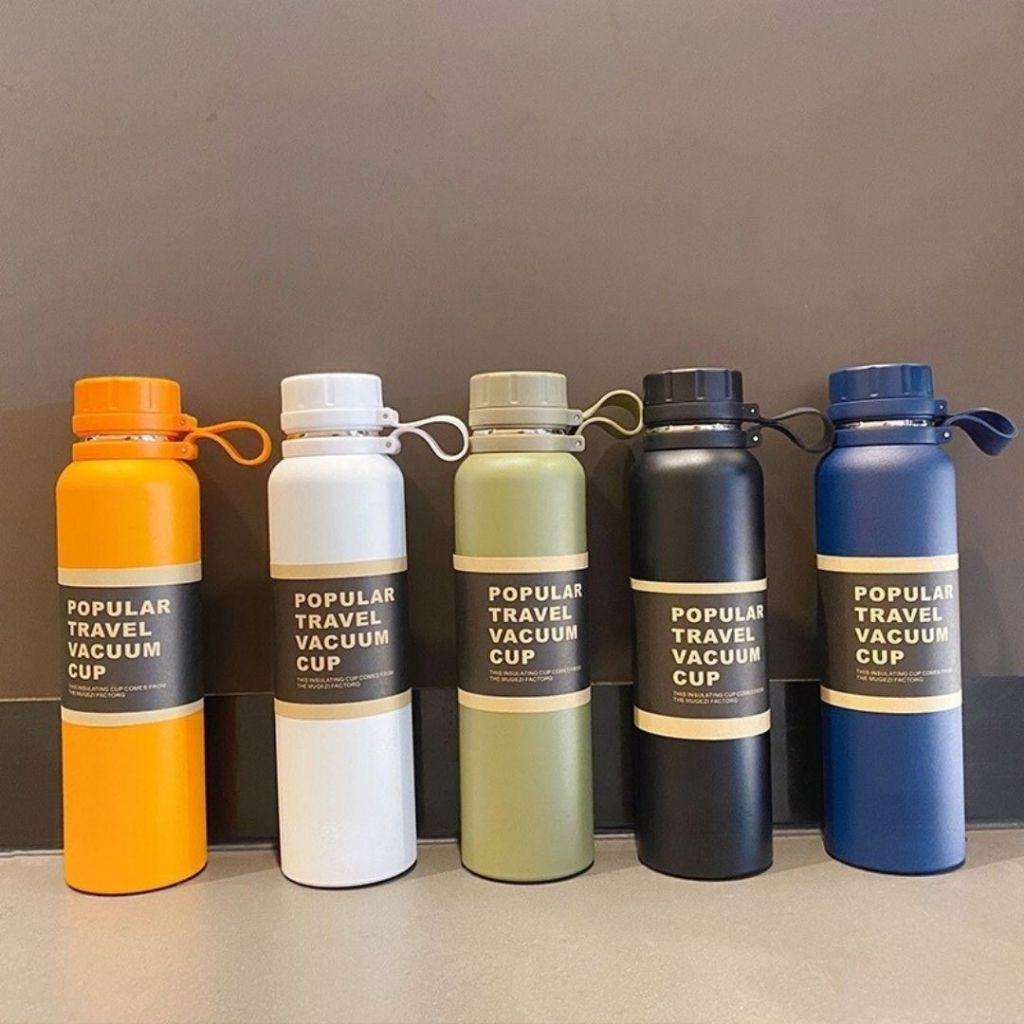 Garrafa Térmica 800ml em Aço Inoxidavel Modelo Travel à Vácuo Esportes Quente & Frio