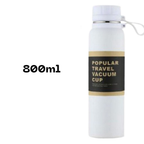 Garrafa Térmica 800ml em Aço Inoxidavel Modelo Travel à Vácuo Esportes Quente & Frio