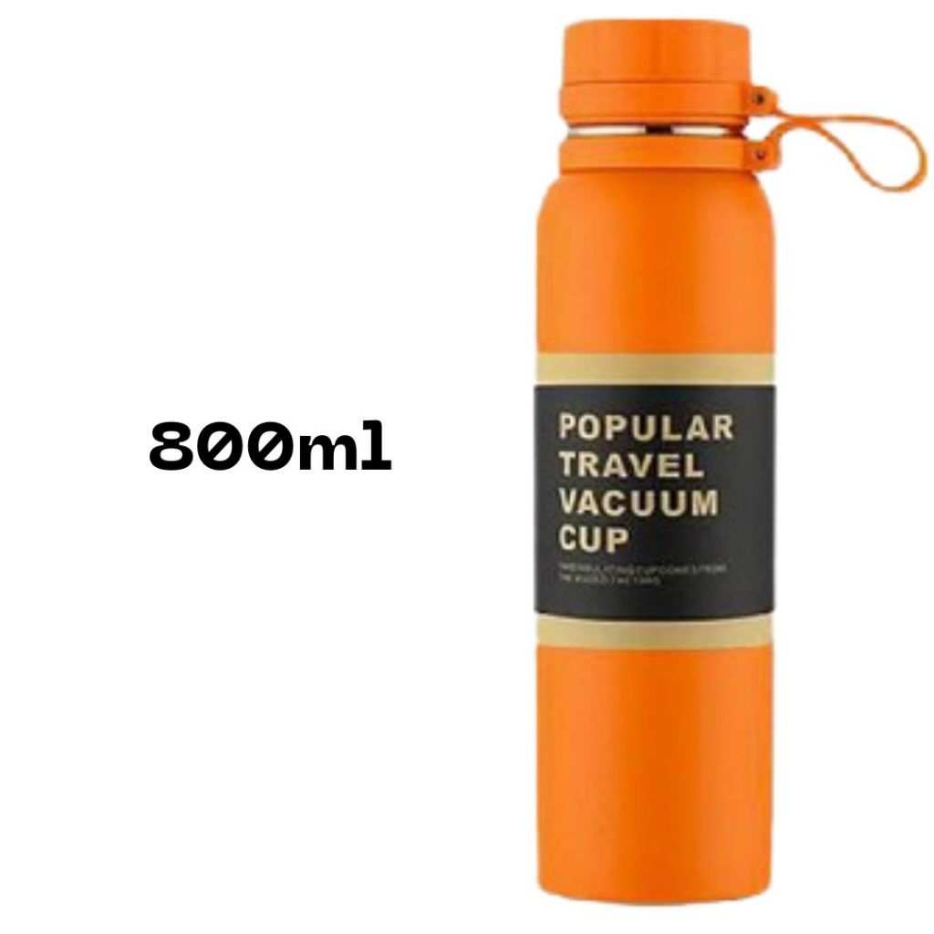 Garrafa Térmica 800ml em Aço Inoxidavel Modelo Travel à Vácuo Esportes Quente & Frio