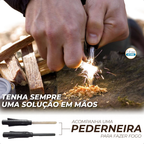 Faca Rambo Sobrevivência Pesca Punhal Quebra-Vidro Amolador Pederneira Apito Cabo ABS Emborrachado