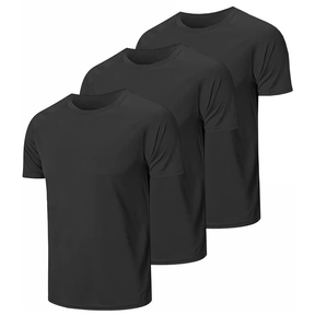 Kit 3 Camisetas Masculinas Dry Fit Academia Poliéster Premium Proteção UV
