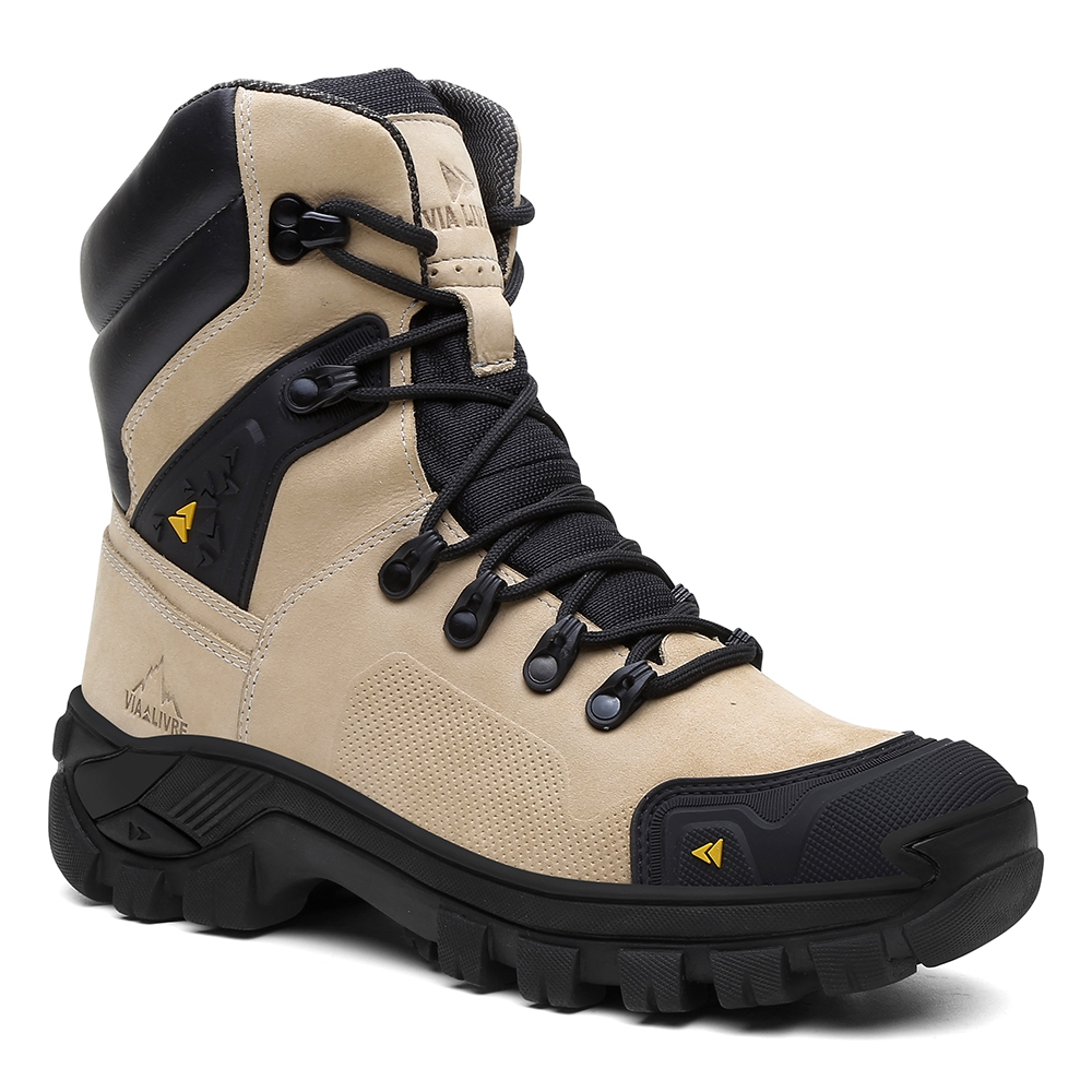 Bota Coturno Masculino Couro Segurança Militar VL045 Com C.A