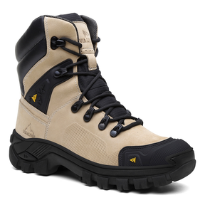 Bota Coturno Masculino Couro Segurança Militar VL045 Com C.A