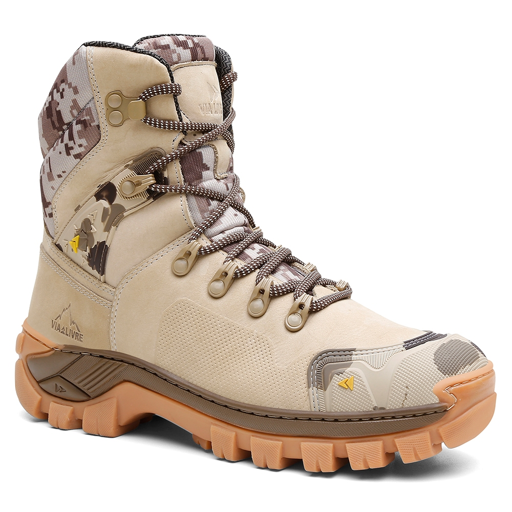 Bota Coturno Masculino Couro Segurança Militar VL045 Com C.A