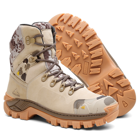 Bota Coturno Masculino Couro Segurança Militar VL045 Com C.A