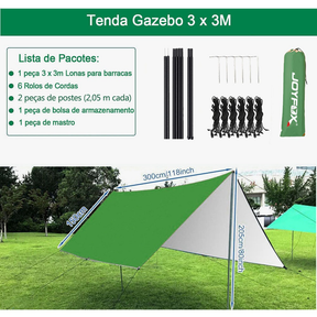 Tenda Gazebo Barraca Camping Portatil Tela Toldo 3 X 3 M JOYFOX tenda sanfonada 3x3
