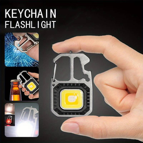 Chaveiro Lanterna Tatica Titaniun LED com Iluminação Ajustável Chave Multifuncional Blindado